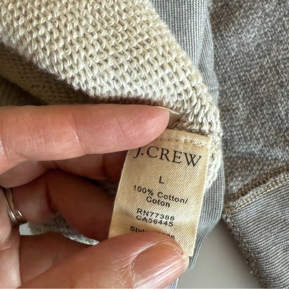 JCREW Vintage Fleece Pullover Sweatshirt Heather Gray Soft Lightweight Men’s Lg - Picture 10 of 11